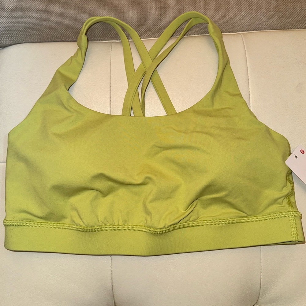 NWT lululemon wasabi green energy bra